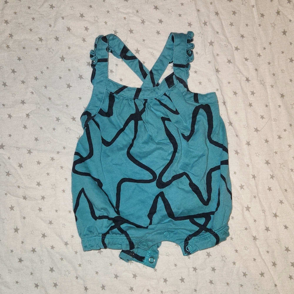 Star summer baby romper